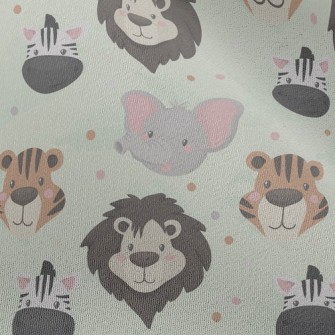 Tiger Lion Family Chiffon