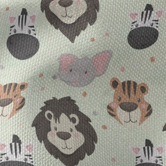 Tiger Lion Family Waterproof Canvas