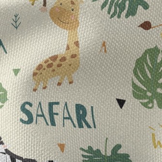 Tropical Jungle Zoo Waterproof Canvas