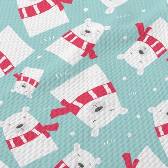 Striped Scarf Polar Bear Birdseye Piqué