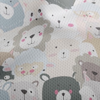 Cute Big-headed Animals Athletic Mesh Flat Back