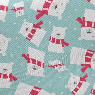 Striped Scarf Polar Bear Twill