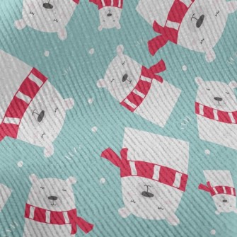 Striped Scarf Polar Bear Standard Corduroy