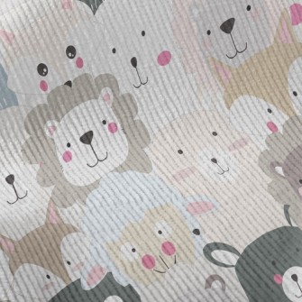 Cute Big-headed Animals Standard Corduroy