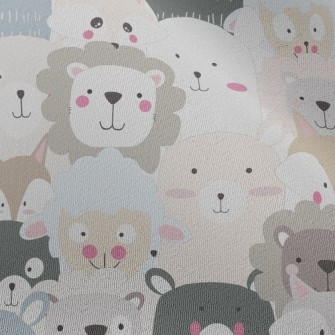 Cute Big-headed Animals Chiffon