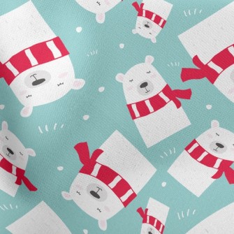 Striped Scarf Polar Bear Stretch Ponte