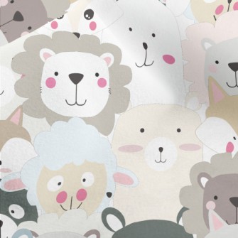Cute Big-headed Animals Micro Fleece