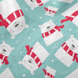 Striped Scarf Polar Bear Minky