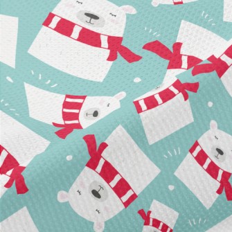 Striped Scarf Polar Bear Piqué