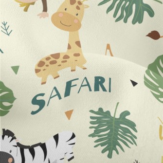 Tropical Jungle Zoo Lightweight Performance Linen