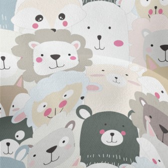 Cute Big-headed Animals Lightweight Performance Linen