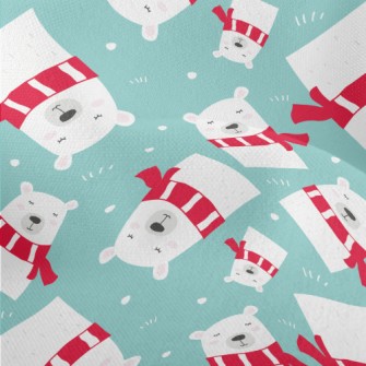 Striped Scarf Polar Bear Lightweight Performance Linen