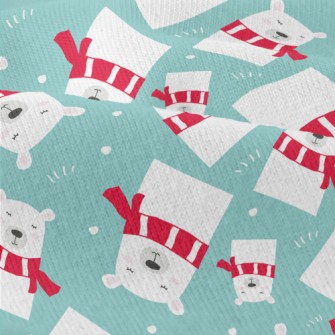 Striped Scarf Polar Bear Modern Jersey