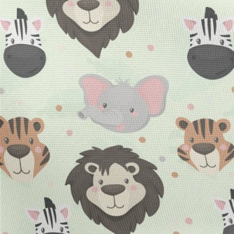 Tiger Lion Family Pongee