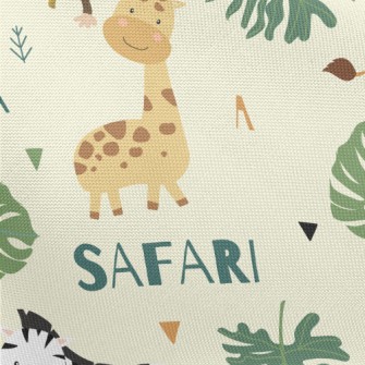 Tropical Jungle Zoo Pongee