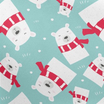 Striped Scarf Polar Bear Pongee