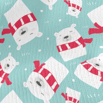 Striped Scarf Polar Bear Stretch Jersey