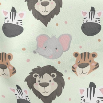 Tiger Lion Family Lightweight Cotton Poplin