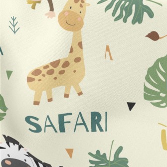 Tropical Jungle Zoo Lightweight Cotton Poplin