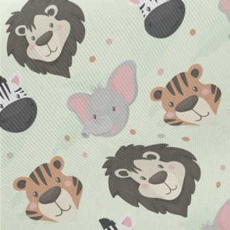 Tiger Lion Family Midweight Cotton Poplin