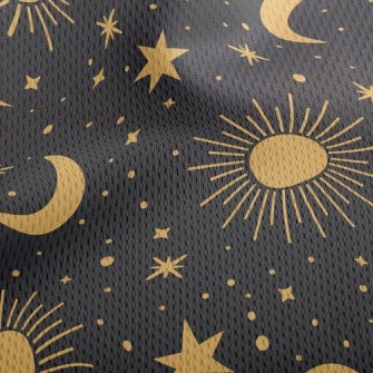 Dazzling Stars Sun Moon Athletic Mesh Flat Back