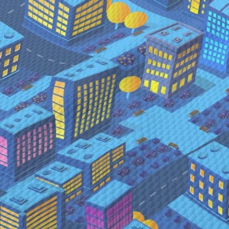 Three-dimensional Urban Buildi Birdseye Piqué