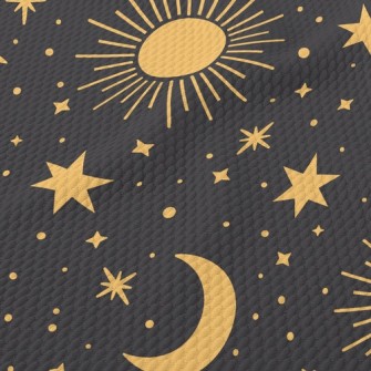 Dazzling Stars Sun Moon Birdseye Piqué