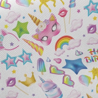 Unicorn Birthday Theme Party Twill