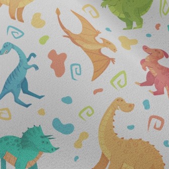 Happy Dancing Dinosaurs Chiffon