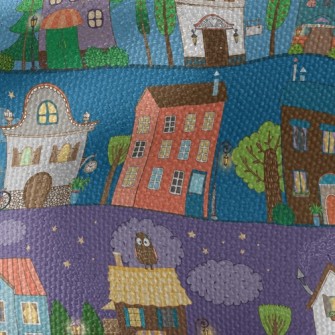 Street Of Colorful Houses Waterproof Canvas