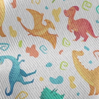 Happy Dancing Dinosaurs Standard Corduroy