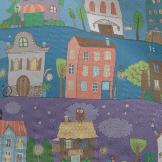 Street Of Colorful Houses Chiffon