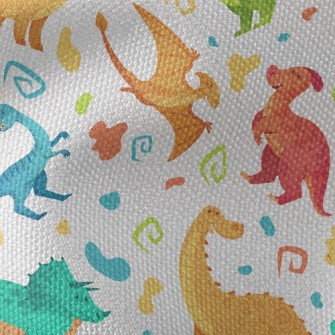 Happy Dancing Dinosaurs Waterproof Canvas