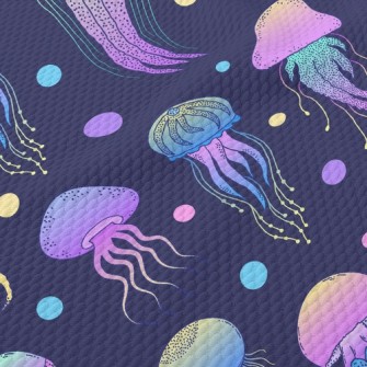 Fantasy Gradient Jellyfish Birdseye Piqué