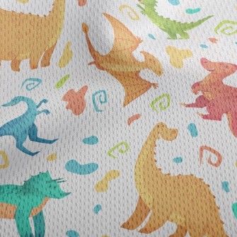 Happy Dancing Dinosaurs Athletic Mesh Flat Back