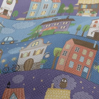 Street Of Colorful Houses Performance Linen