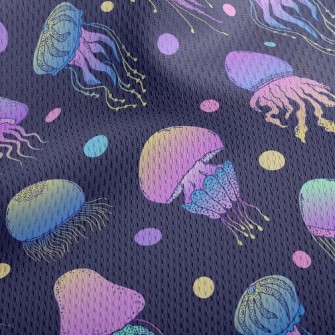 Fantasy Gradient Jellyfish Athletic Mesh Flat Back
