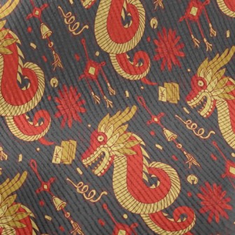 Ancient Chinese Mythical Beast Standard Corduroy