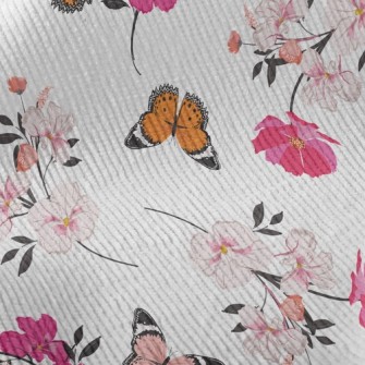 Happy Flying Butterflies And F Standard Corduroy