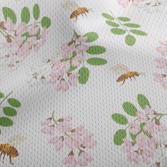 Worker Bees Carefully Collect  Athletic Mesh Flat Back