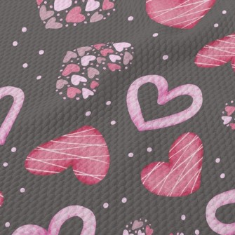 Changeable Shapes Of Hearts Birdseye Piqué