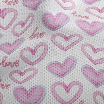 Love Rope Heart Athletic Mesh Flat Back