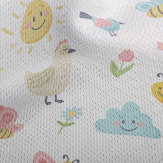 Farm Garden Bee Butterfly Athletic Mesh Flat Back