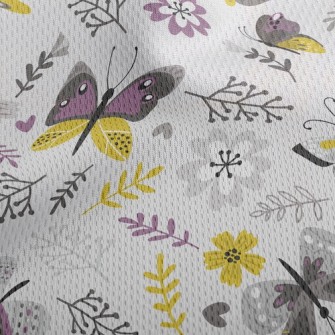 Garden Butterfly Athletic Mesh Flat Back