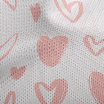 Simple Outline Of Love Paintin Athletic Mesh Flat Back