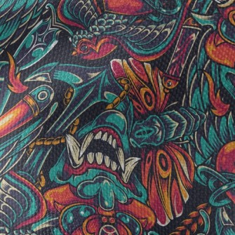 Green-faced Fanged Ghost Waterproof Canvas