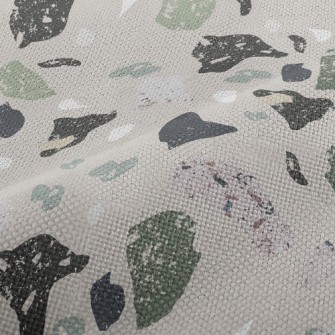 Abstract Mottled Color Blocks Performance Linen