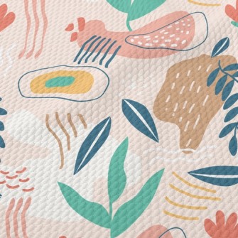 Childlike Lines Flowers And Le Birdseye Piqué
