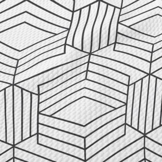 Stacking Geometries Birdseye Piqué