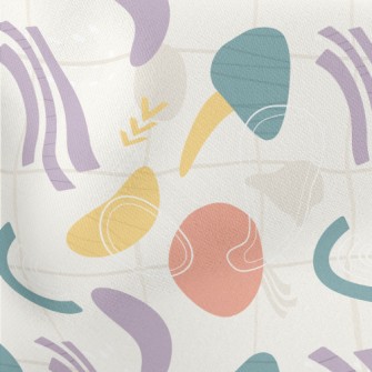 Colorful Abstract Color Blocks Stretch Ponte
